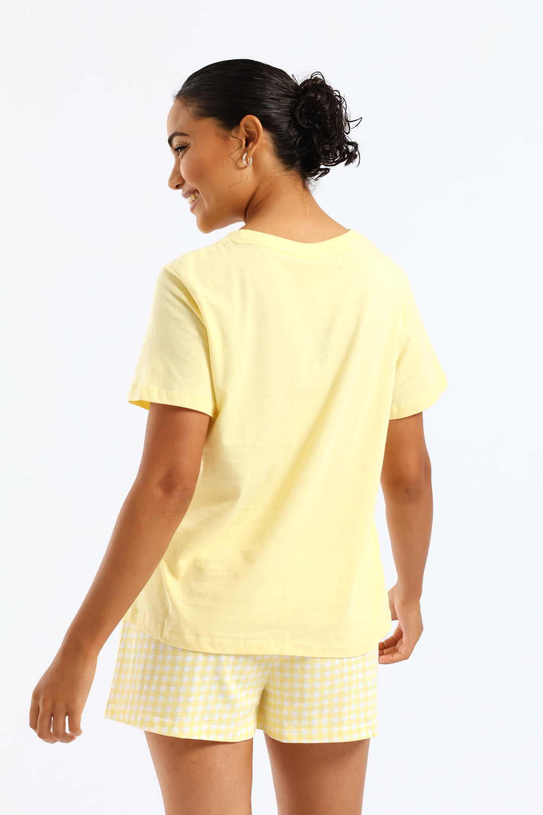 Crochet Daisy Knit Short Set - Yellow