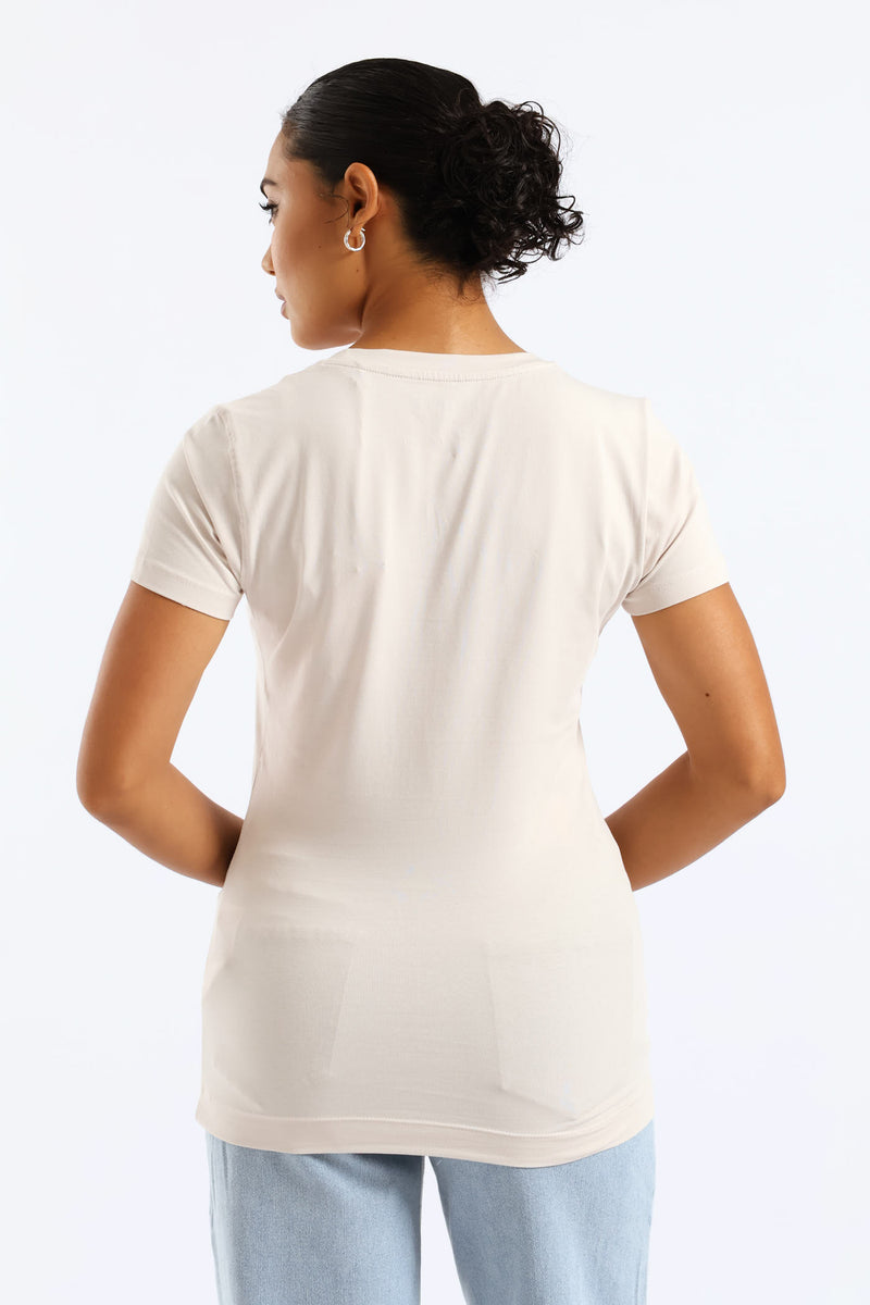 Animalier Boxy Print Tee - Stone