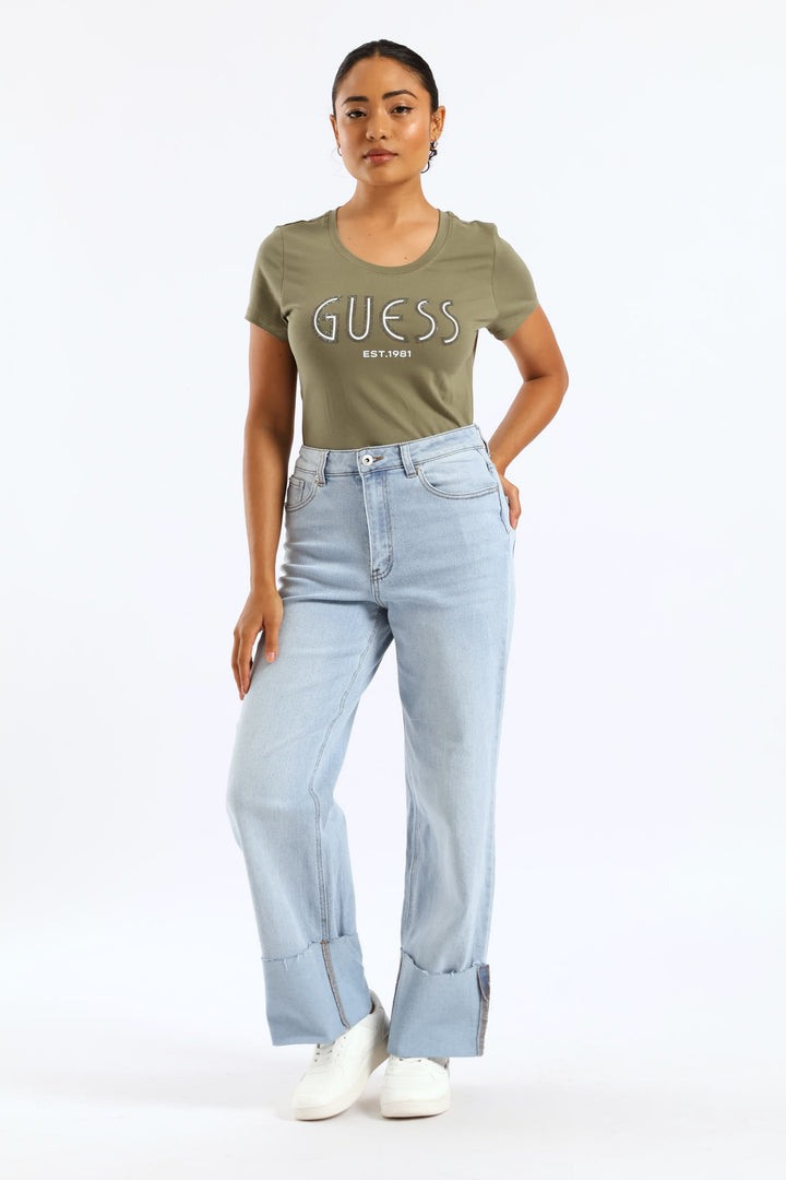 Guess Logo Tee - Green
