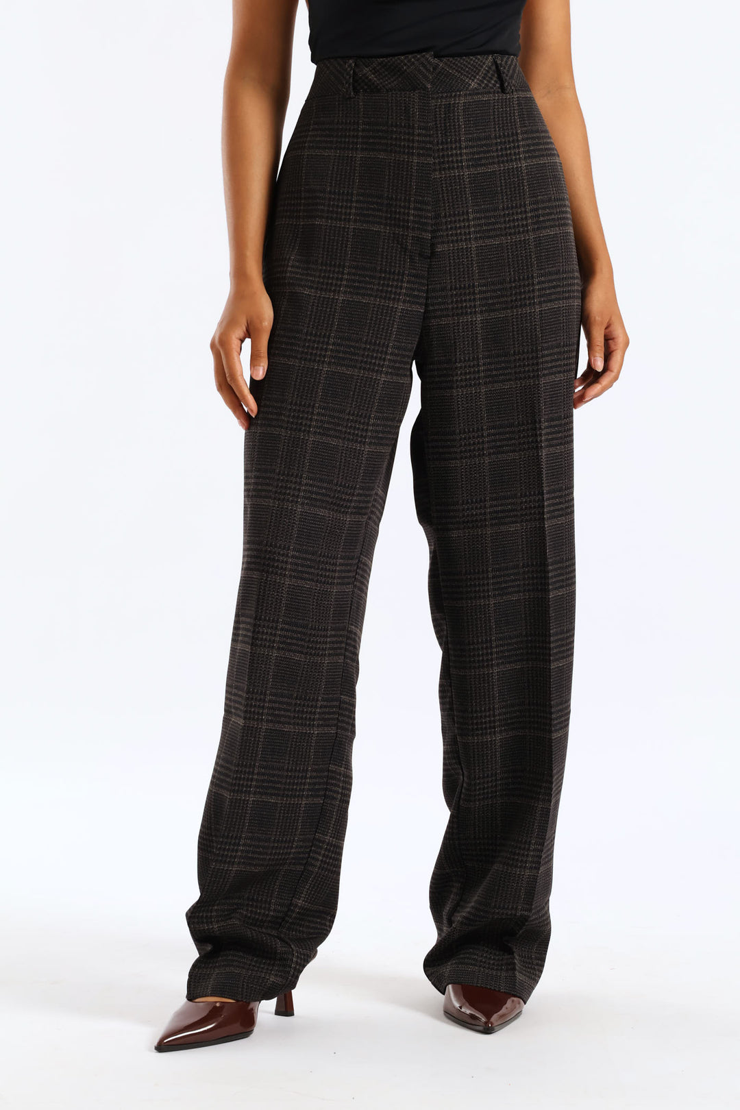 Check Smart Pant - Black