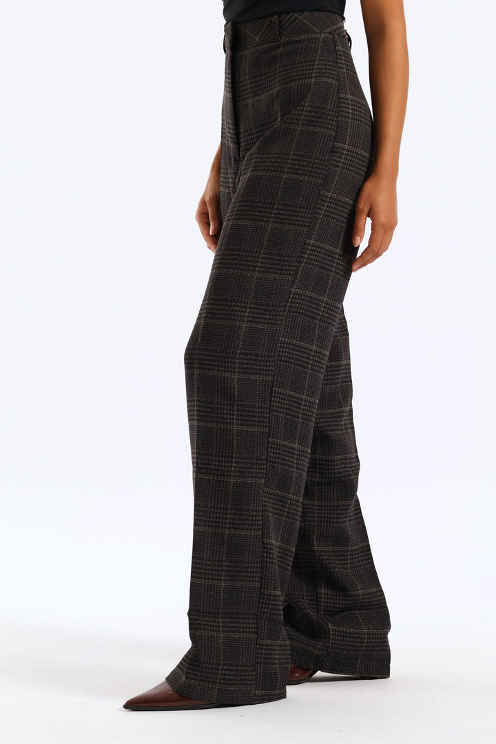 Check Smart Pant - Black