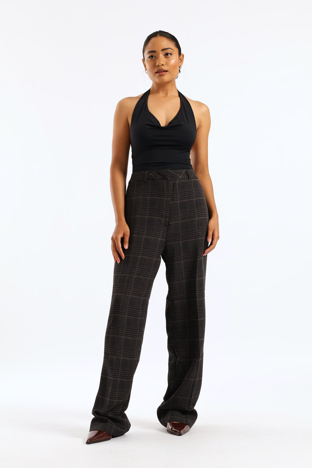 Check Smart Pant - Black