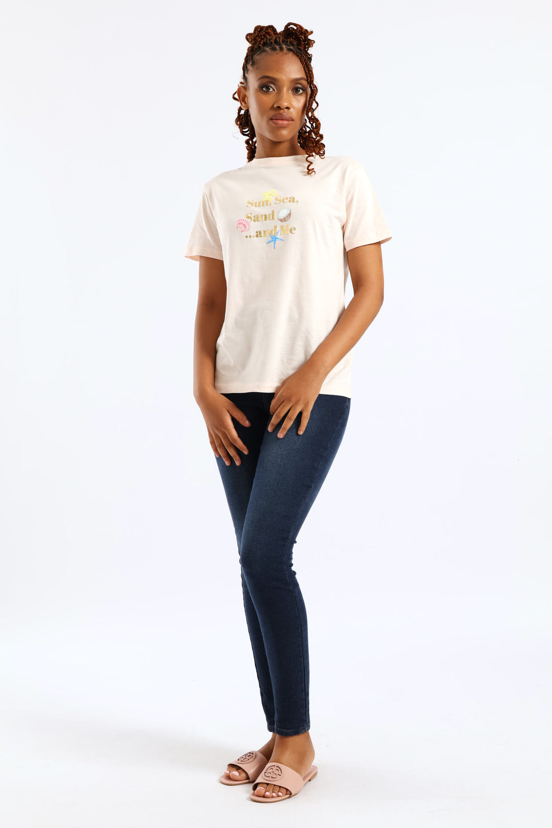 Sun, Sea The Sand And Me Tee - Shell