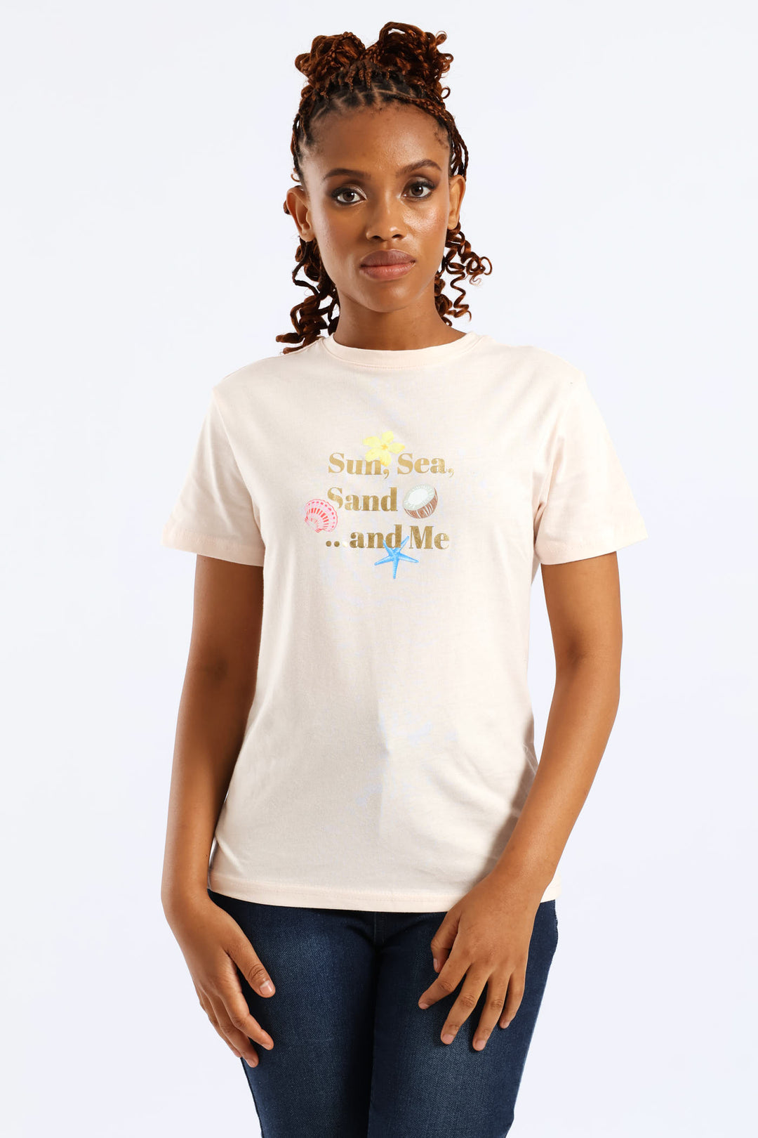 Sun, Sea The Sand And Me Tee - Shell