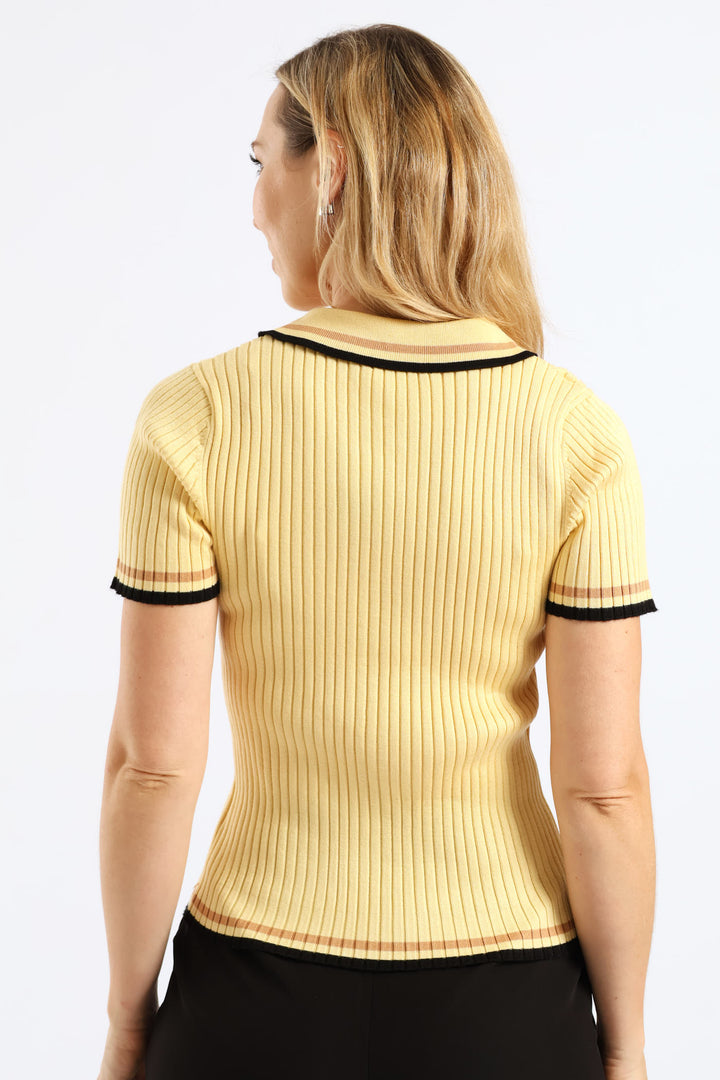 Double Tipped Golfer Tee - Pastel Yellow