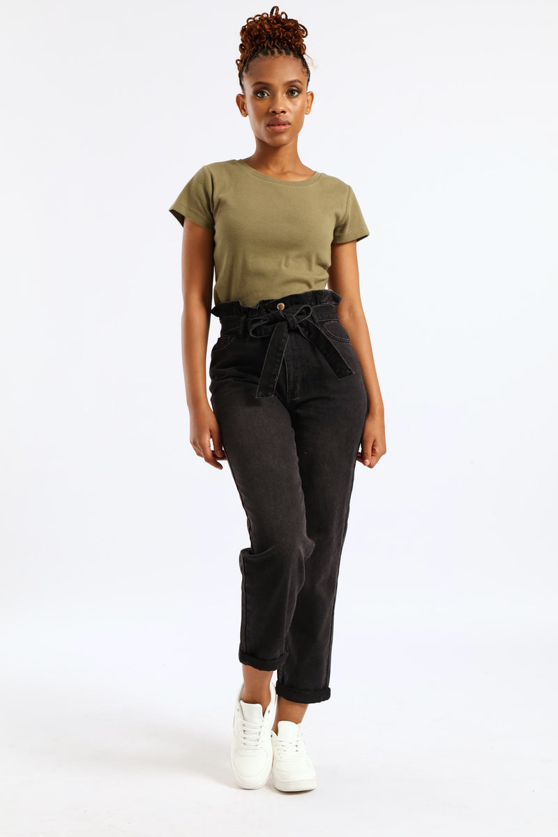 Crew Rib Fitted Tee - Meadow Green