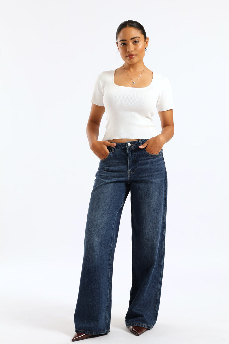 Baggy Denim Jean - Dark Blue