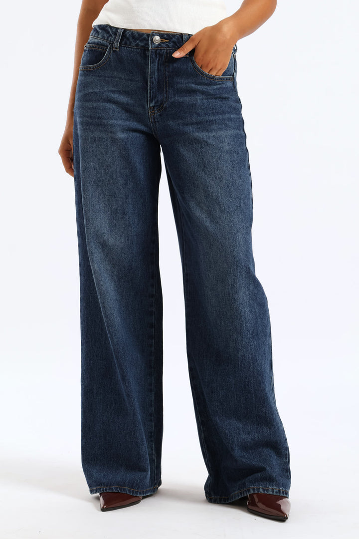 Baggy Denim Jean - Dark Blue