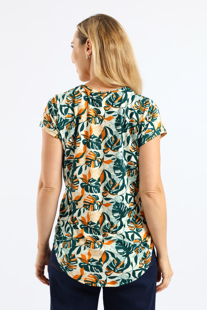 Printed Pocket Tee - Dark Green