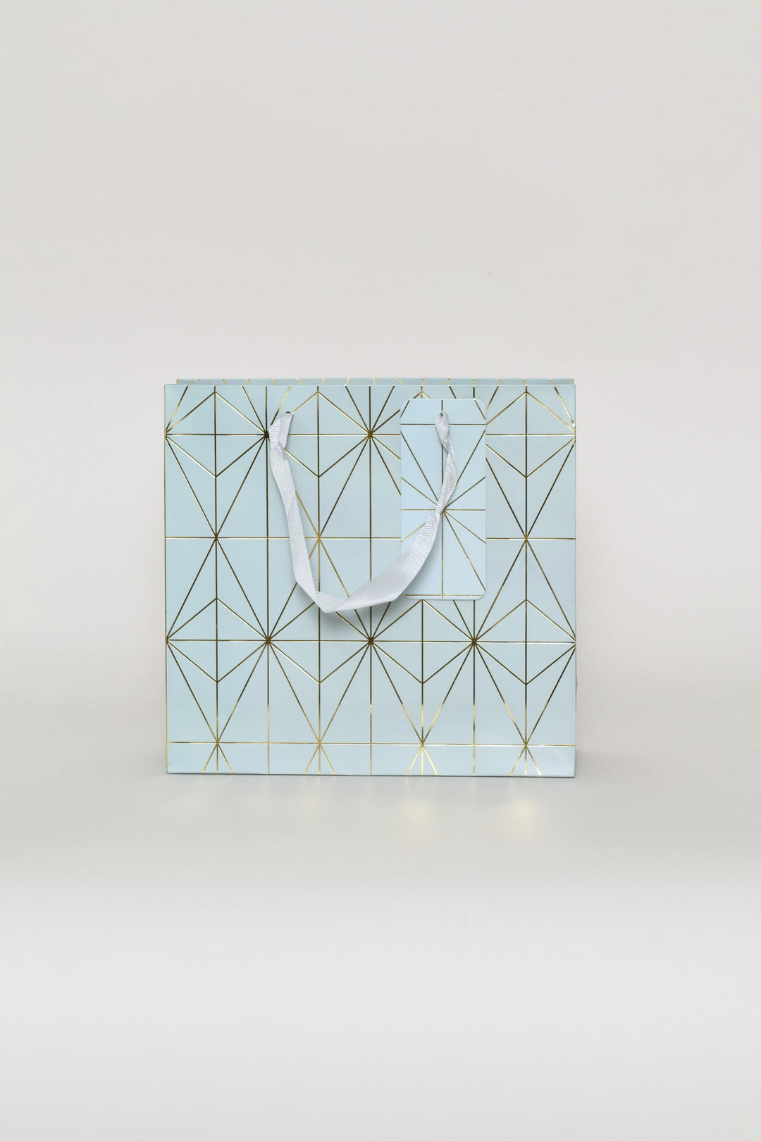 Diamond Foil Print Gift Bag - Blue
