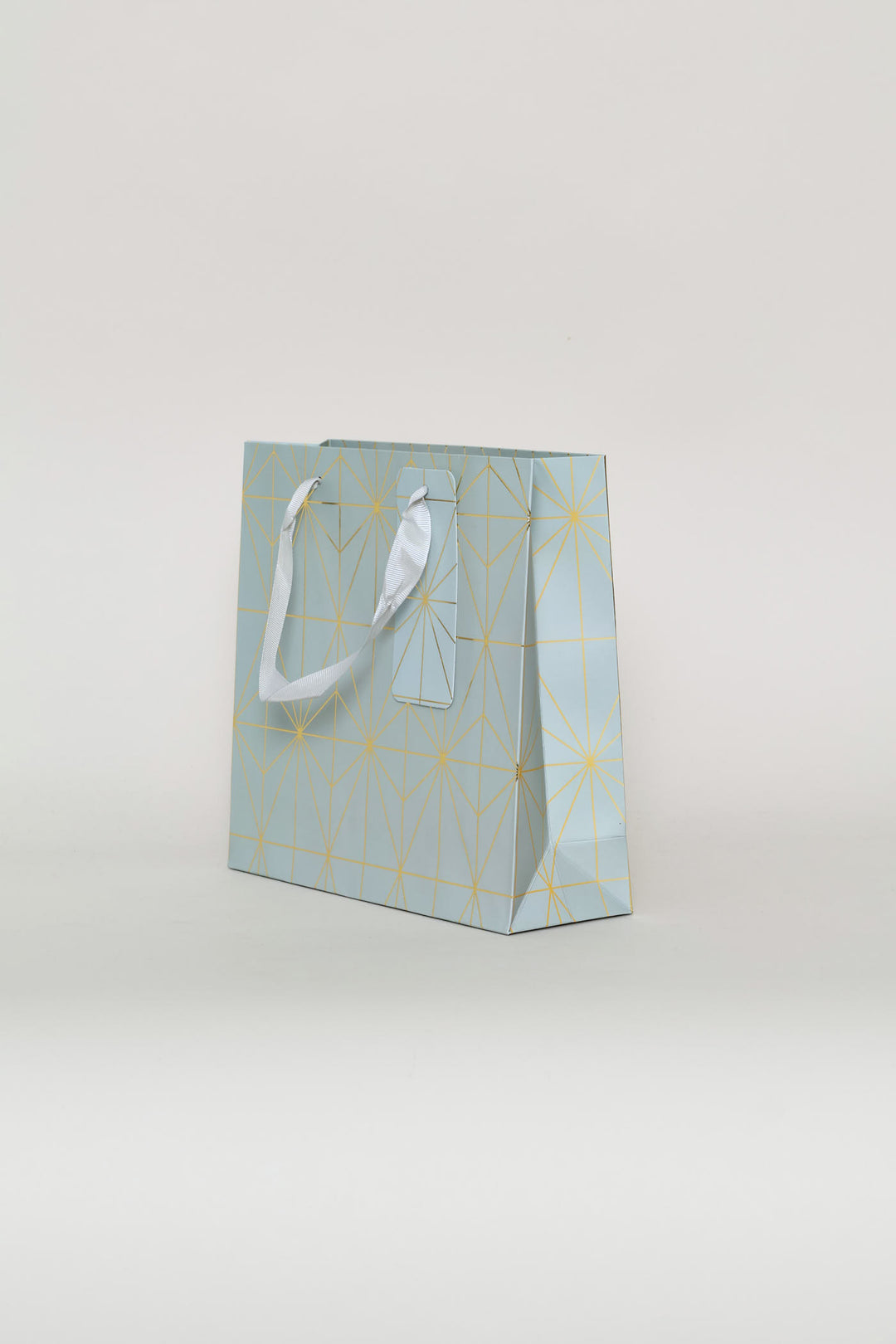 Diamond Foil Print Gift Bag - Blue