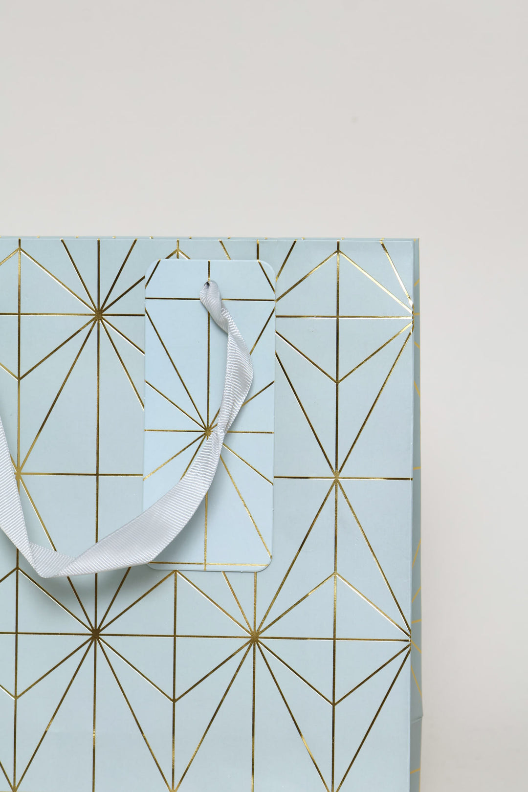 Diamond Foil Print Gift Bag - Blue