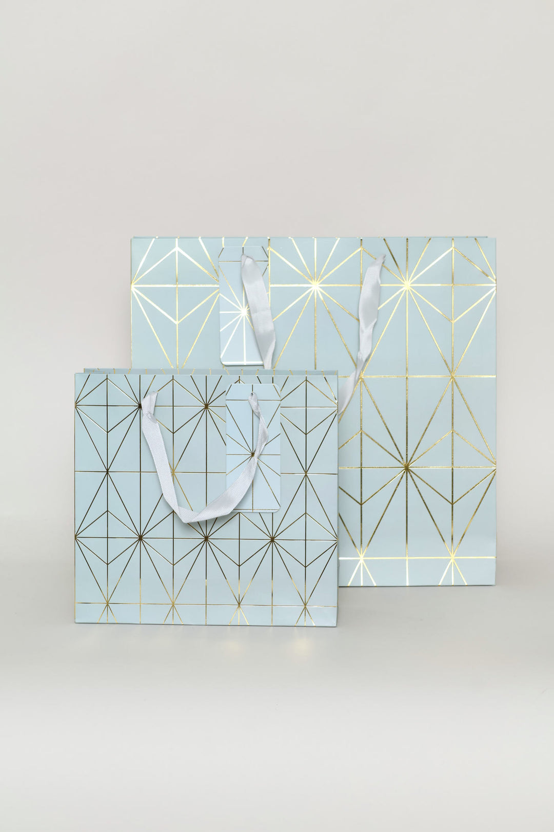 Diamond Foil Print Gift Bag - Blue