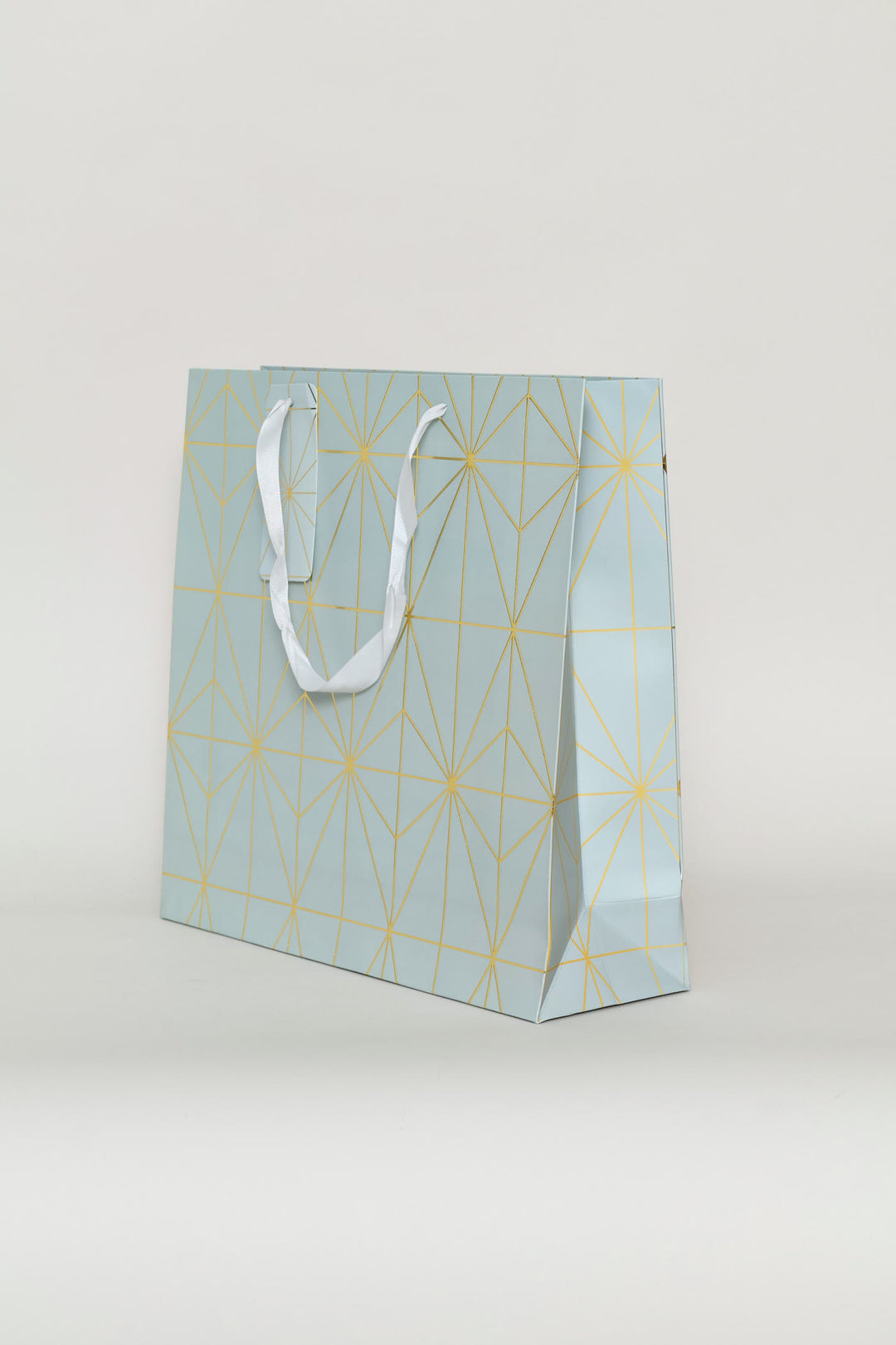 Diamond Foil Print Gift Bag - Blue