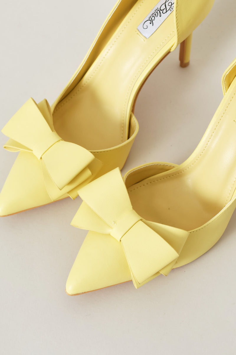 Lola 76 Bow Heel - Yellow
