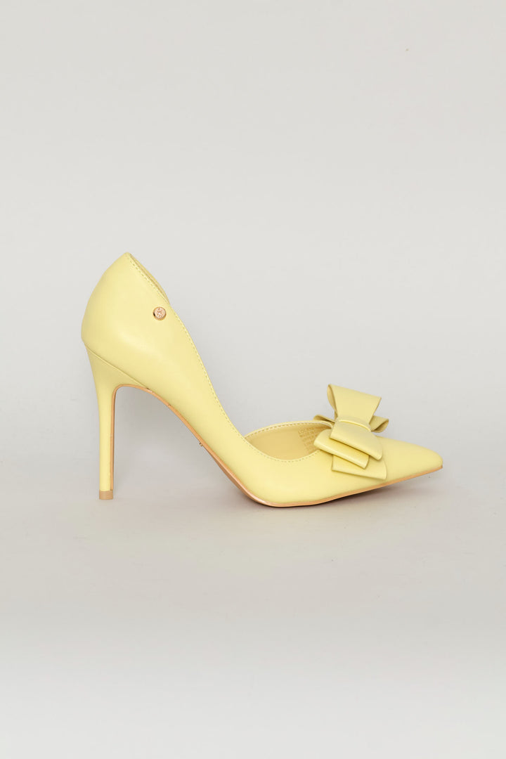 Lola 76 Bow Heel - Yellow