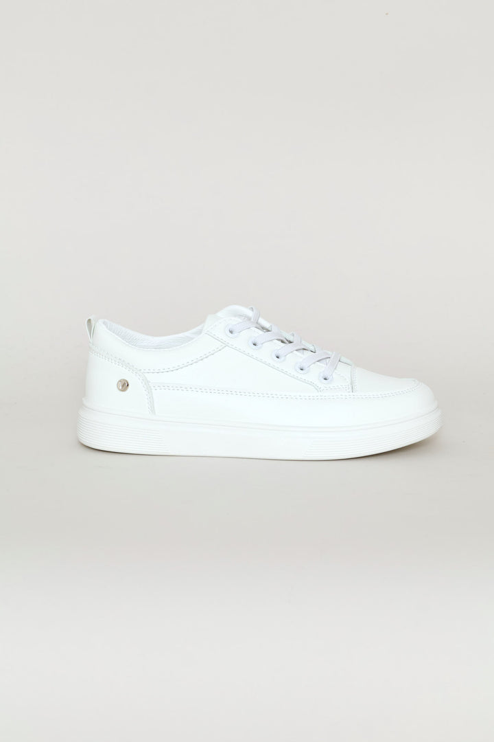 Buckle Detail Sneaker - White