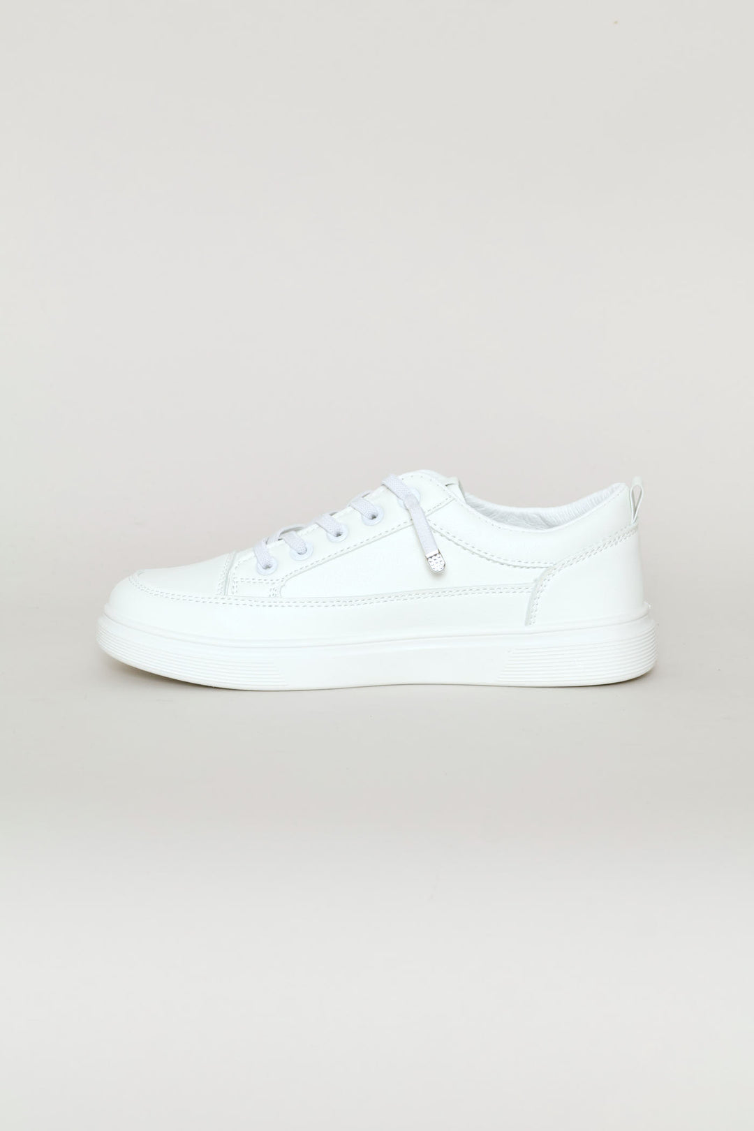 Buckle Detail Sneaker - White