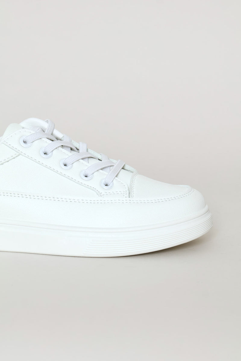 Buckle Detail Sneaker - White