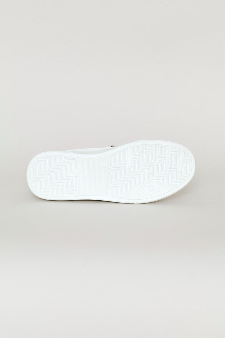 Buckle Detail Sneaker - White