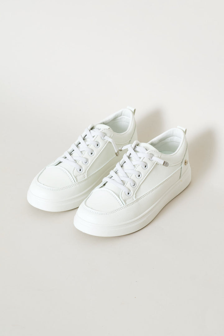 Buckle Detail Sneaker - White