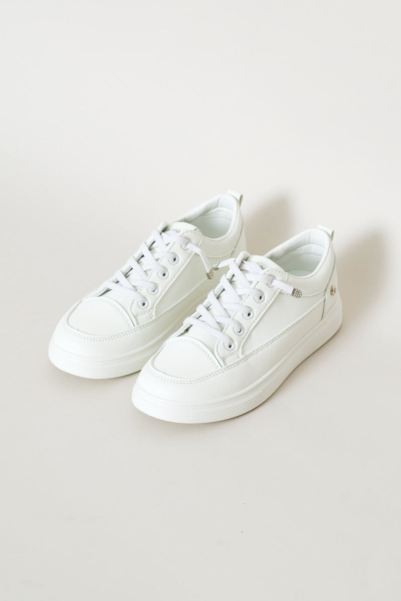 Buckle Detail Sneaker - White