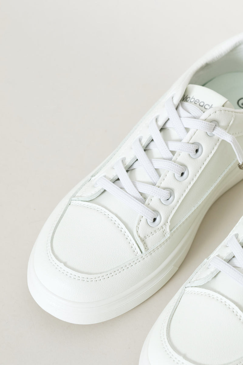 Buckle Detail Sneaker - White