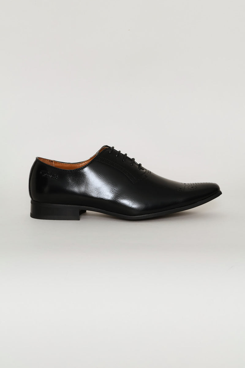Giovanni Lace Up Oxford Shoe - Black