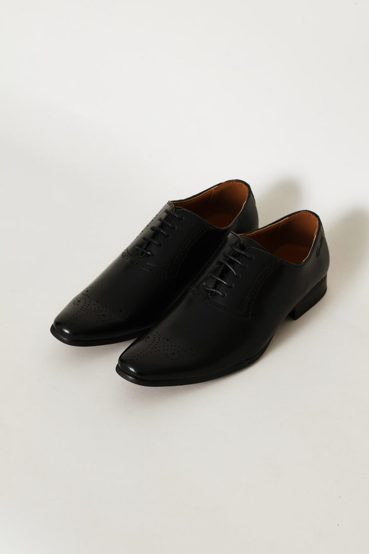 Giovanni Lace Up Oxford Shoe - Black