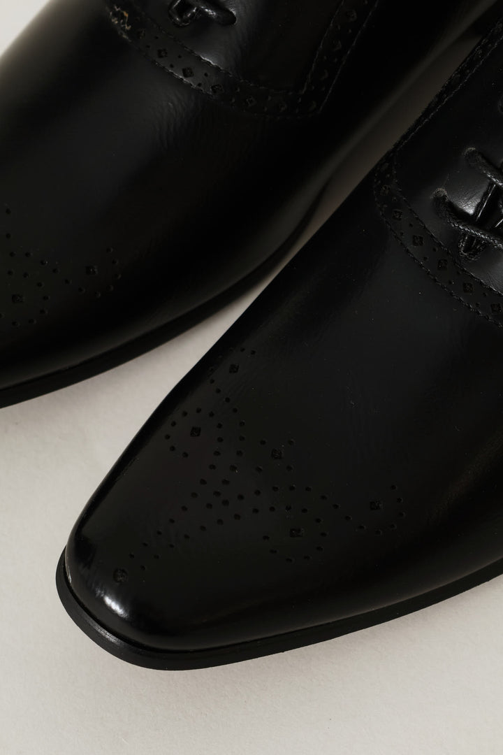 Giovanni Lace Up Oxford Shoe - Black