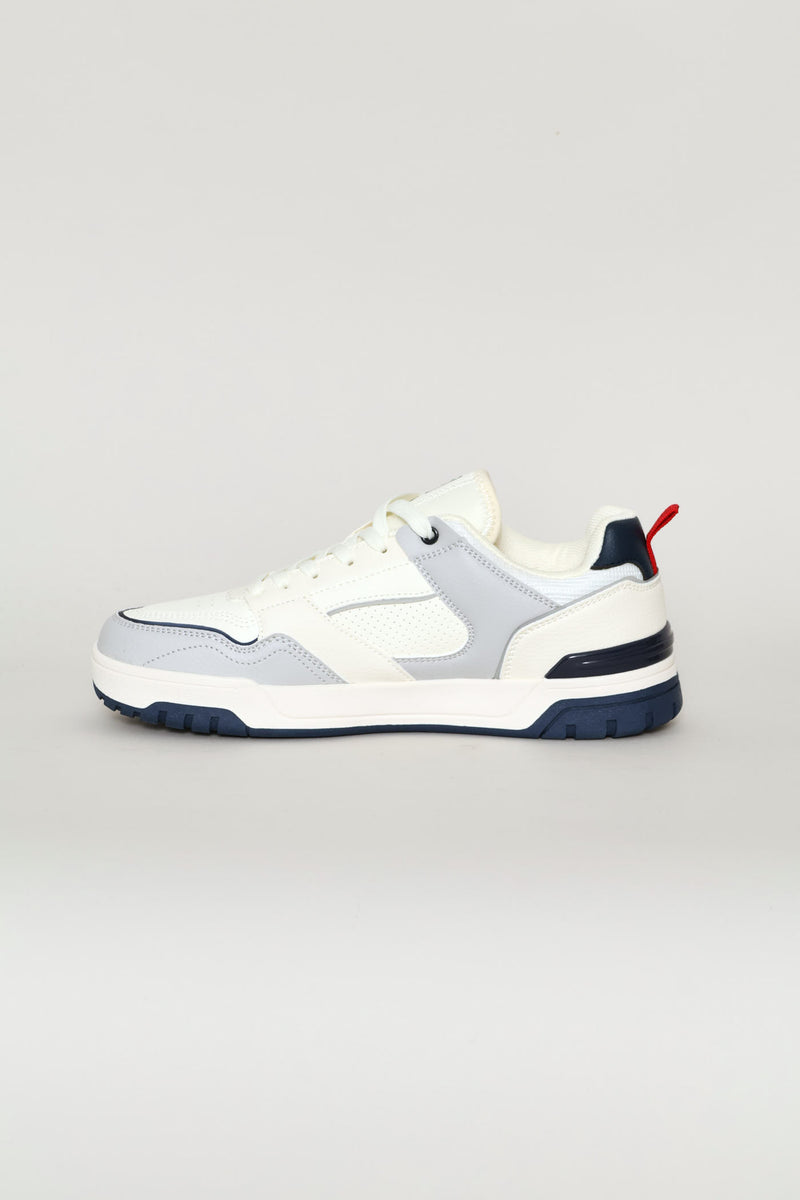 Colton Panelled Sneaker - White/Navy
