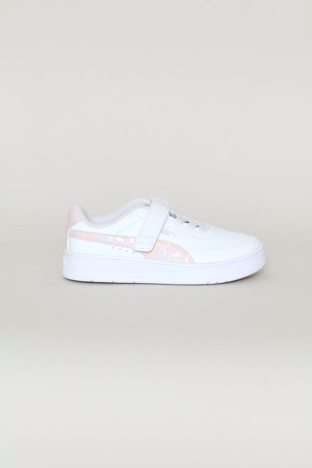 Pre-Boys Court Classic Clean Dino Sneaker - White