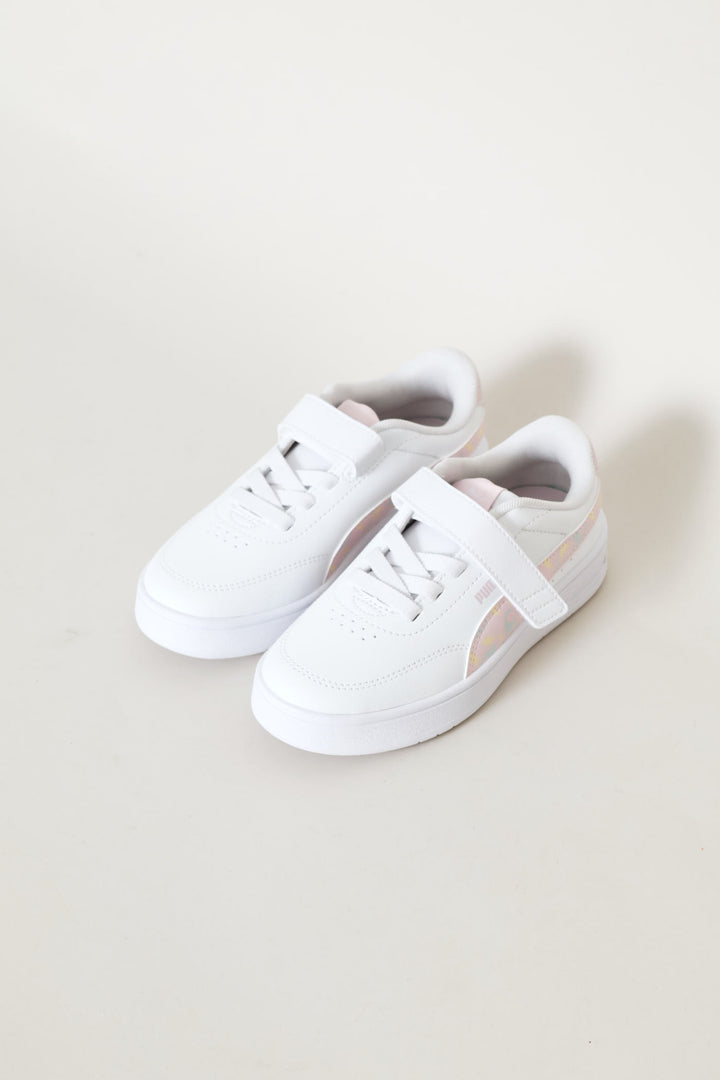 Pre-Boys Court Classic Clean Dino Sneaker - White