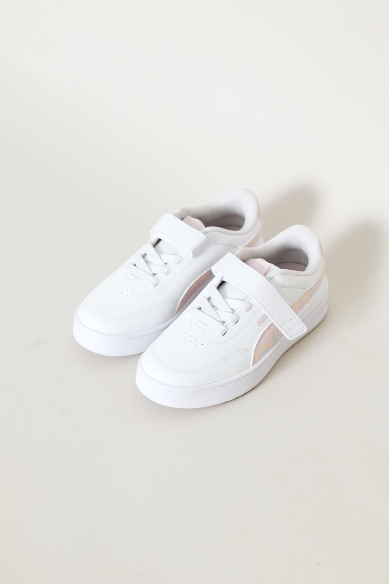 Pre-Boys Court Classic Clean Dino Sneaker - White