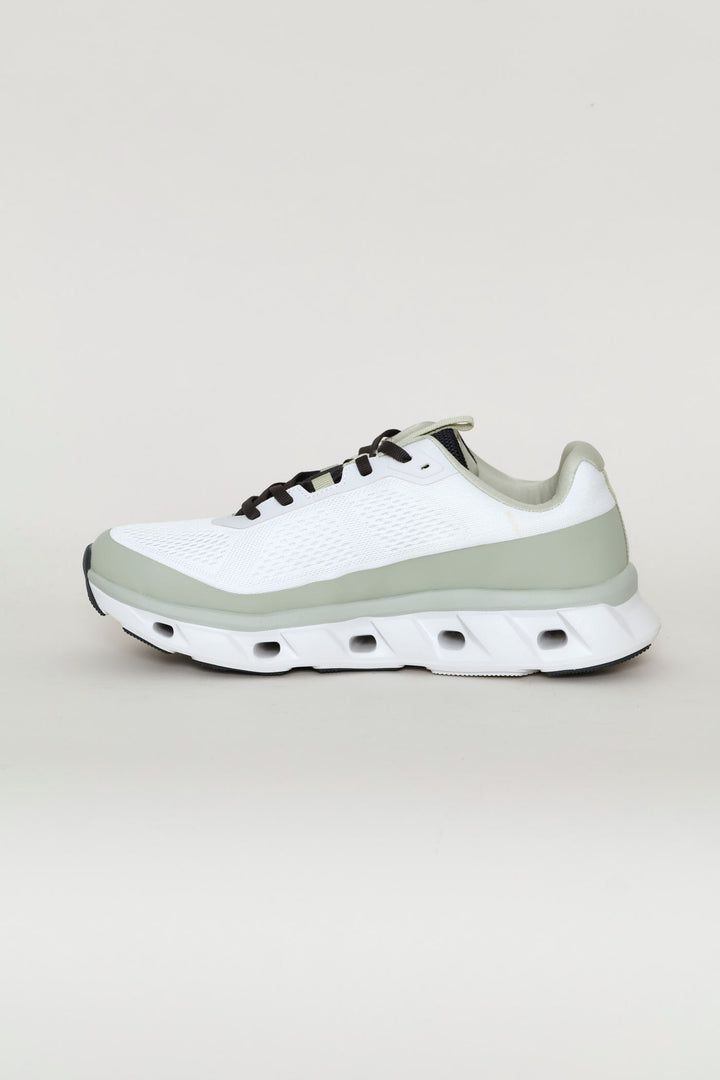 Batista Lace Up Mesh Trainer - White/Green