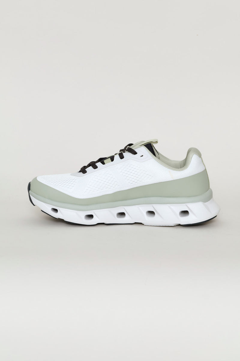 Batista Lace Up Mesh Trainer - White/Green