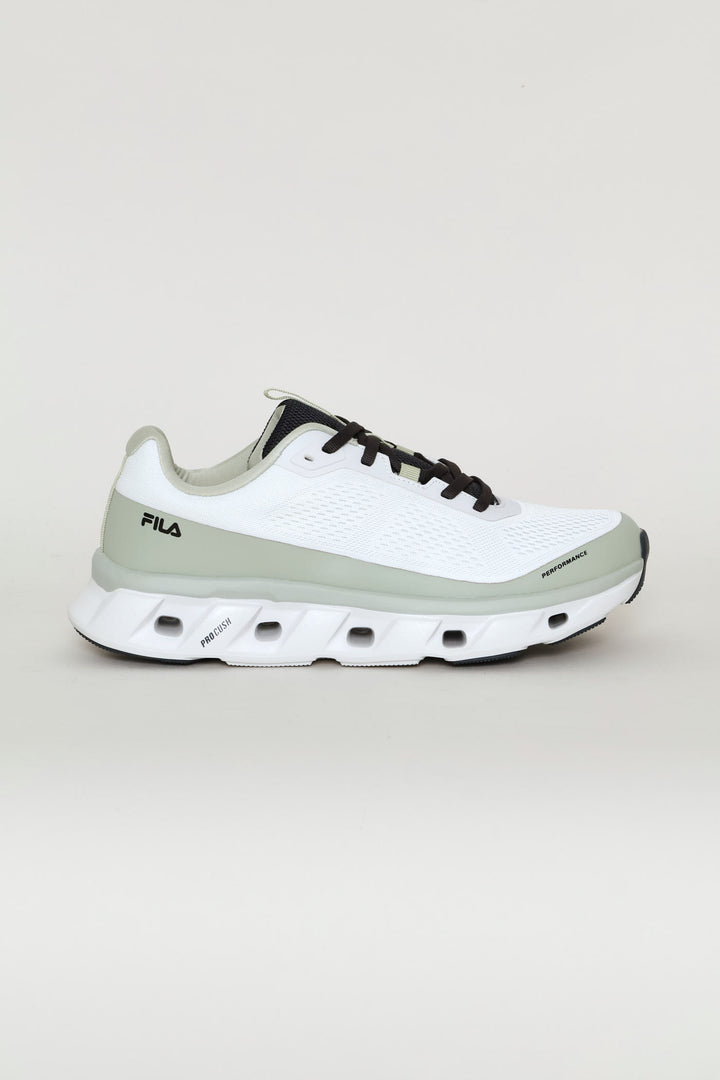 Batista Lace Up Mesh Trainer - White/Green
