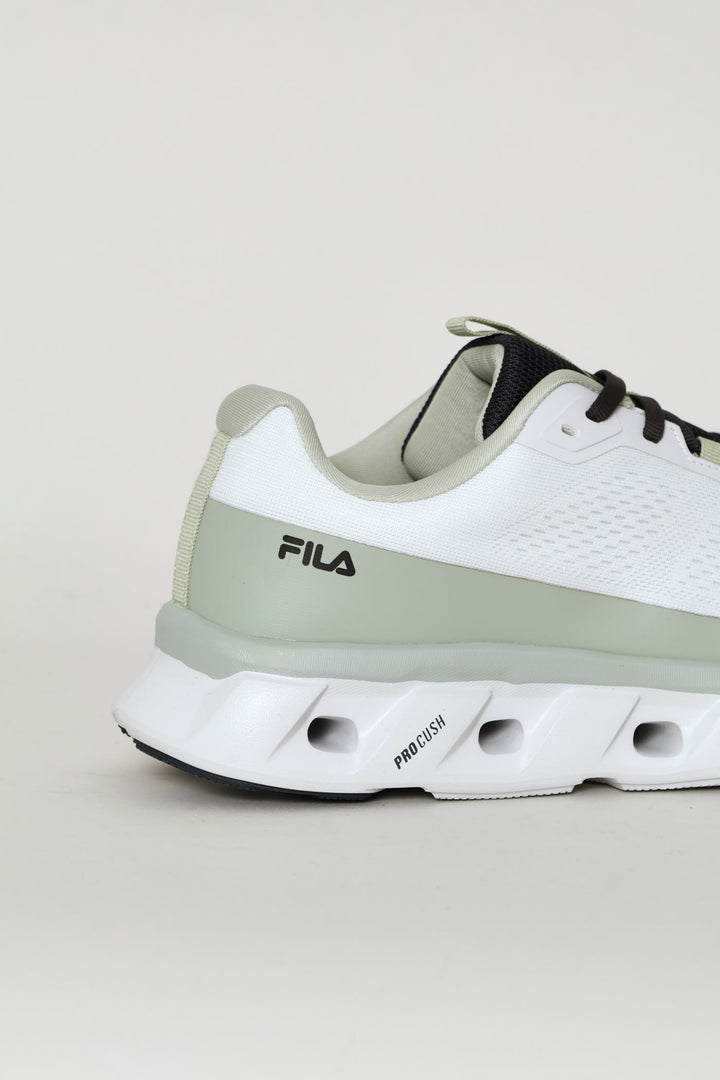 Batista Lace Up Mesh Trainer - White/Green
