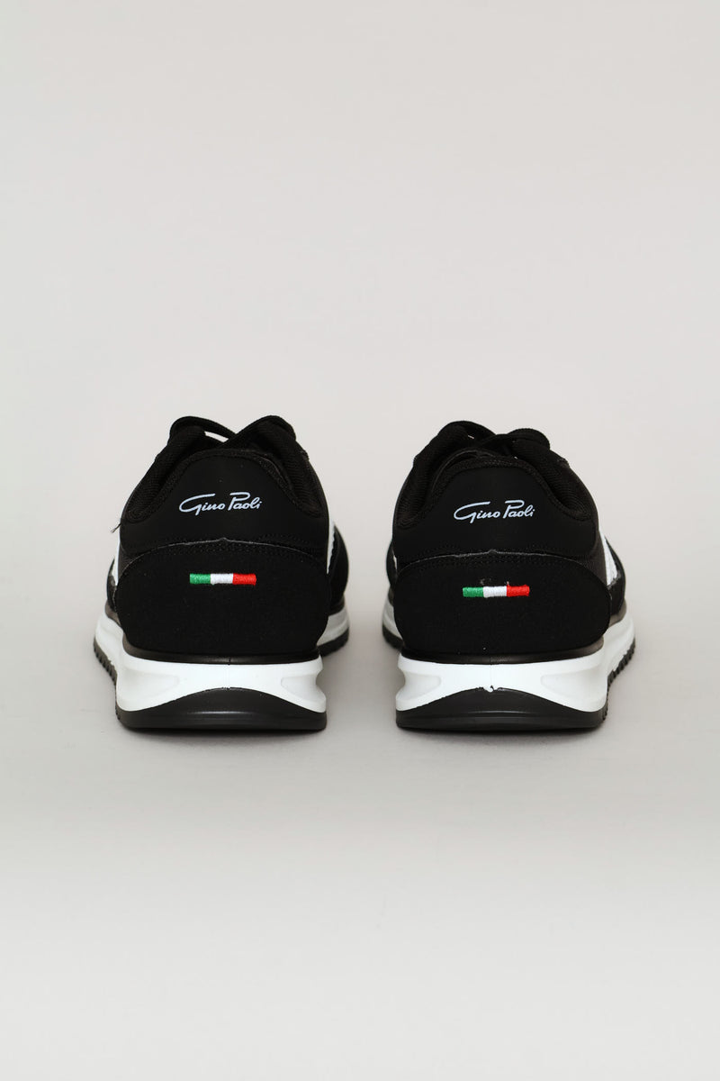The Game Double Stripe Detail Sneaker - Black