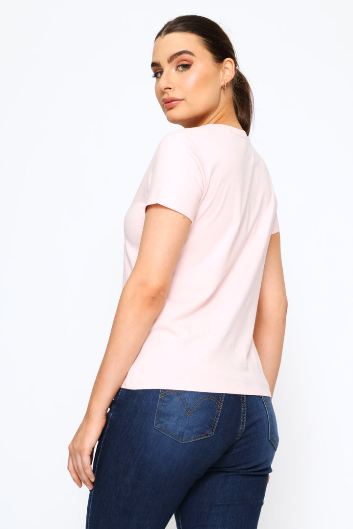 Perfect V-Neck Top - Pink