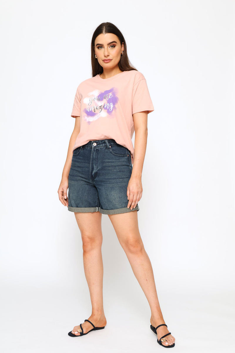You Are Amazing Tee - Dusty Rose