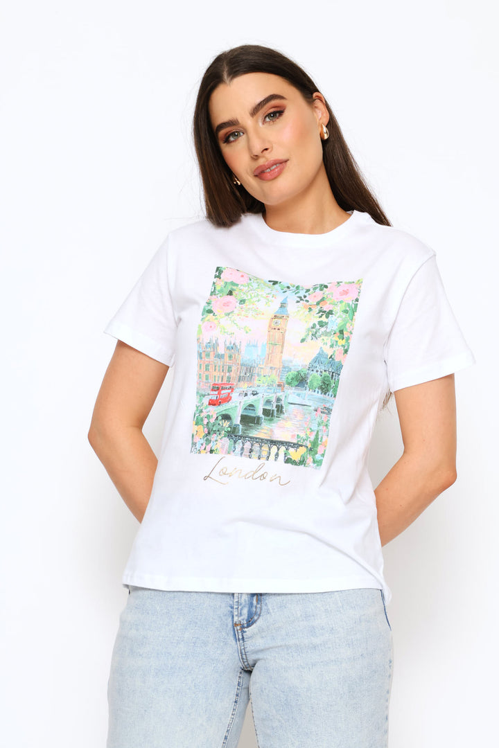 London Big Ben Tee - White