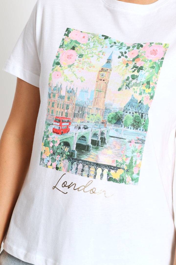London Big Ben Tee - White