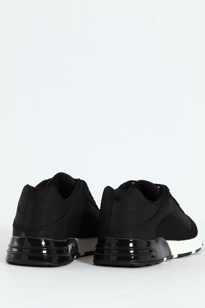 Trainer With Heel Insert On Sole - Black