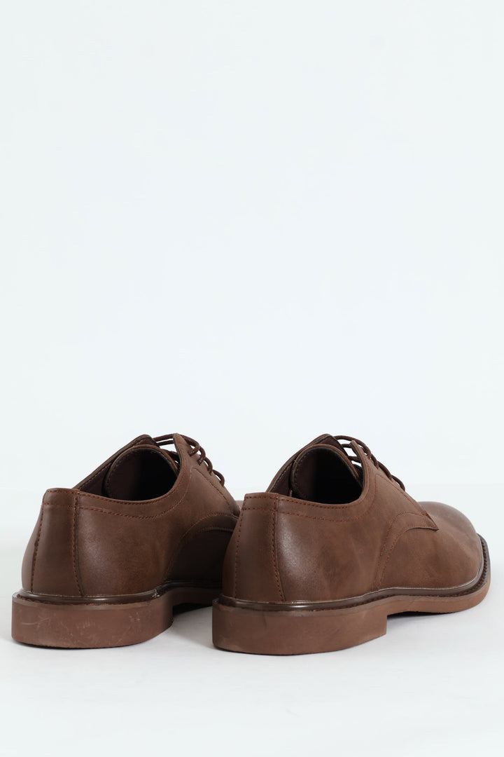 Smart Casual Lace Up Derby Shoe - Chocolate