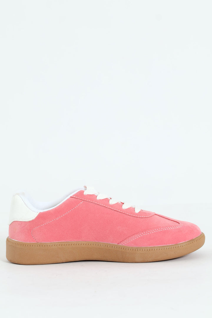 Girls Gum Sole Sneaker - Pink