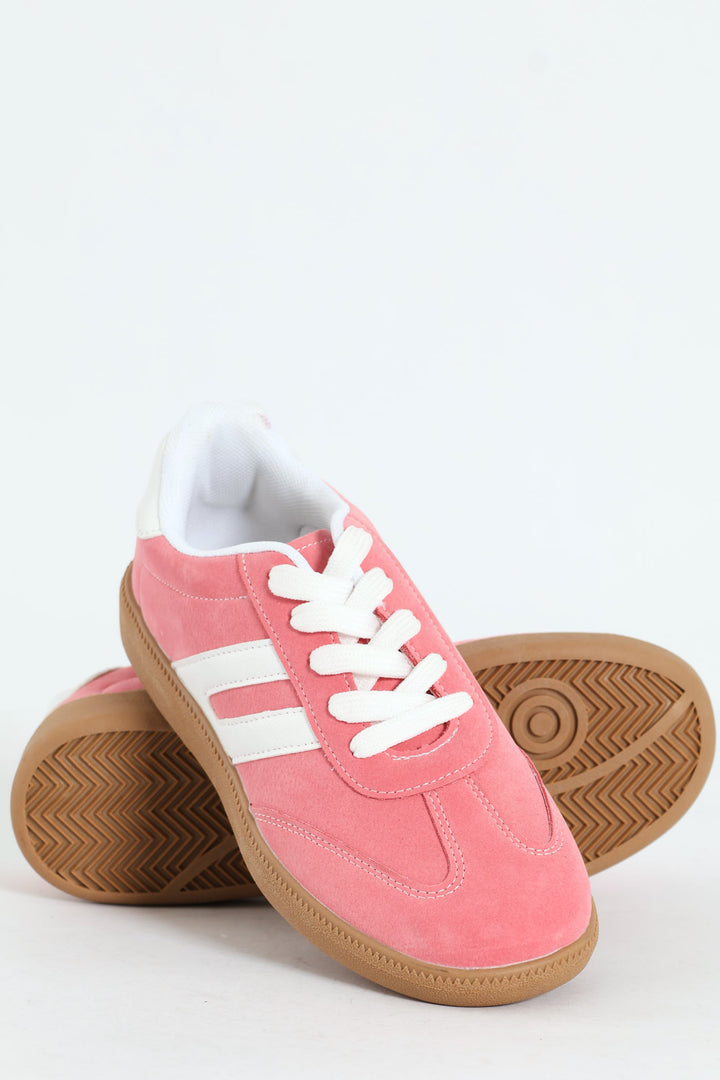 Girls Gum Sole Sneaker - Pink
