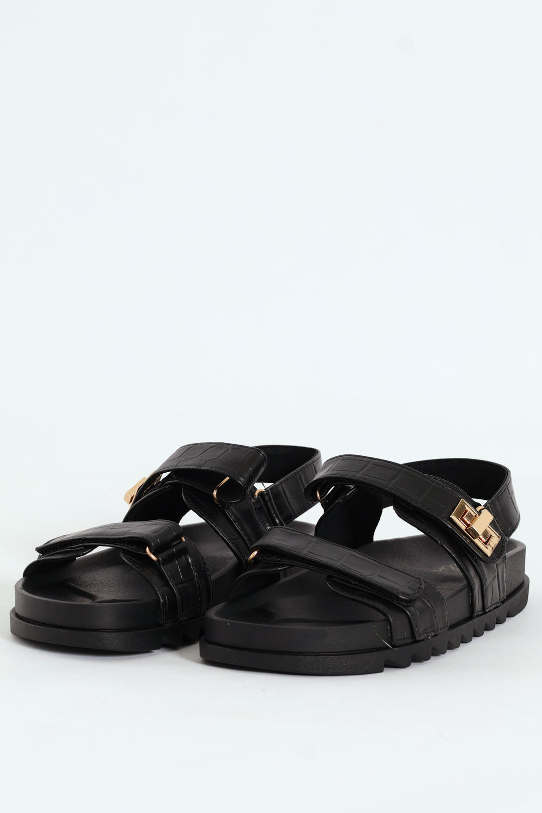 Double Strap Sandal - Black