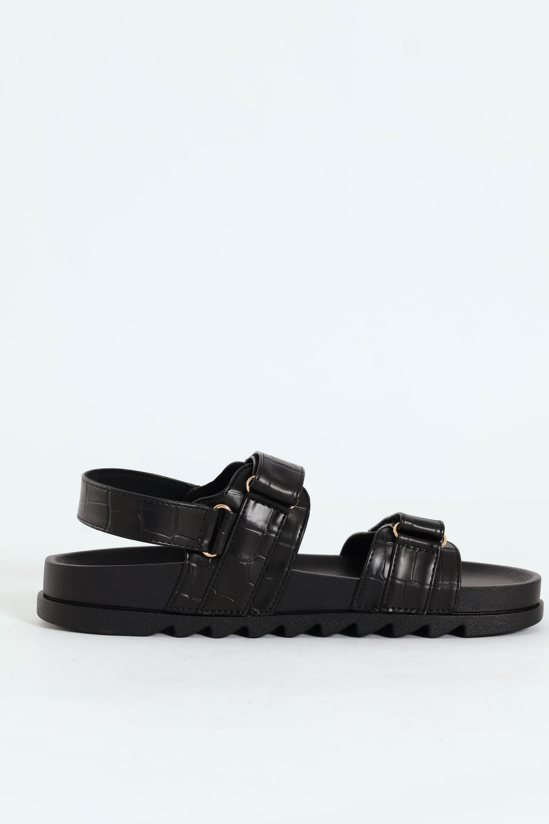 Double Strap Sandal - Black