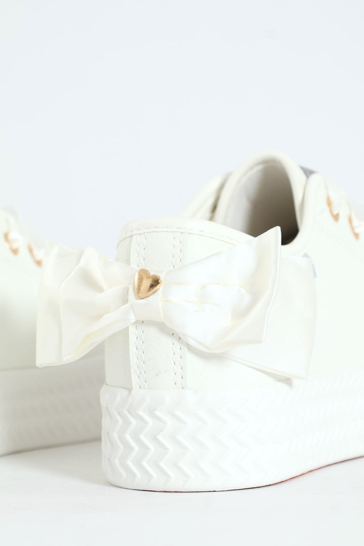 Miah Platform Lace Up Sneaker - White